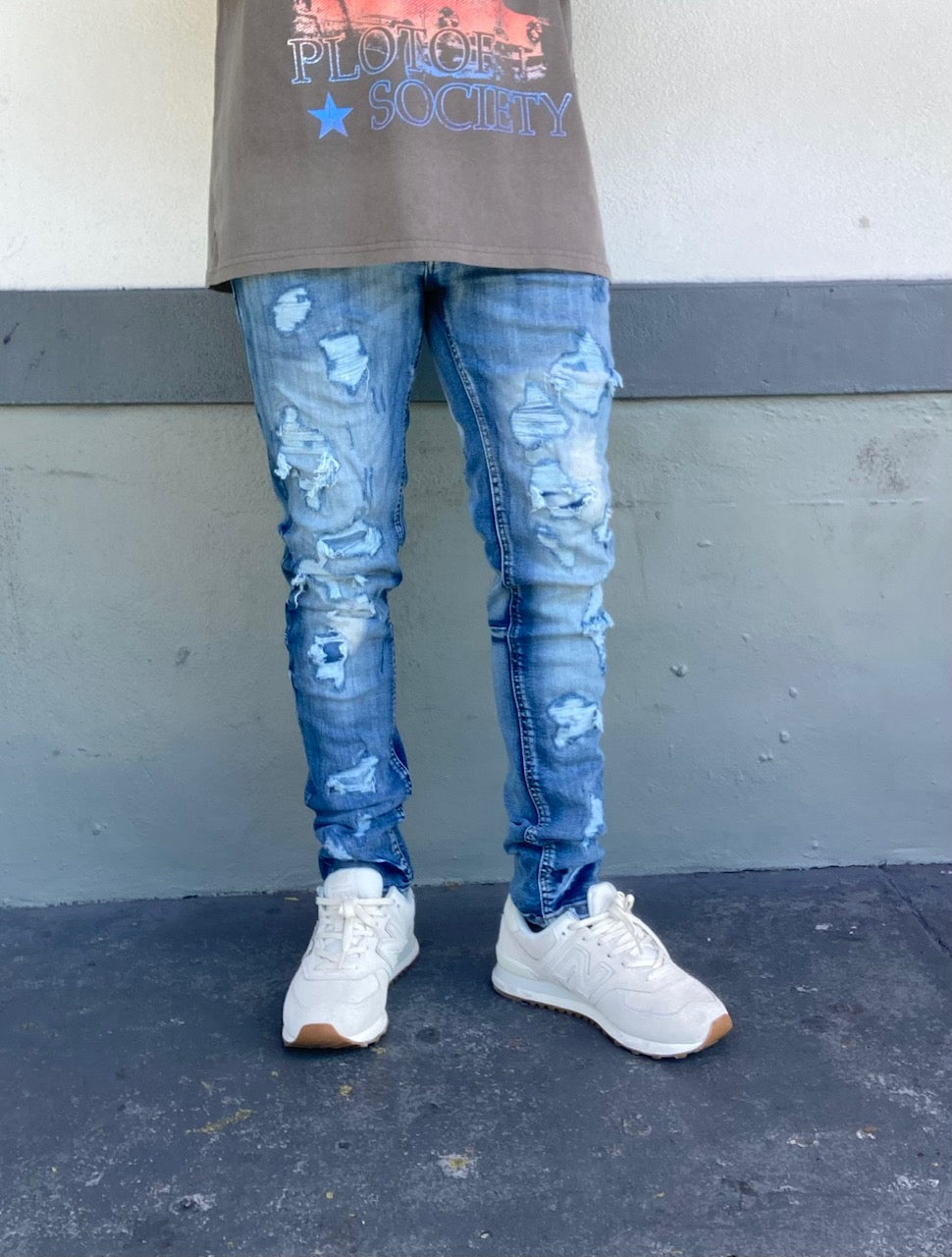 Distressed & Destroyed Skinny Jeans