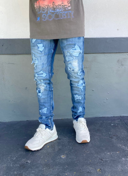 Distressed & Destroyed Skinny Jeans