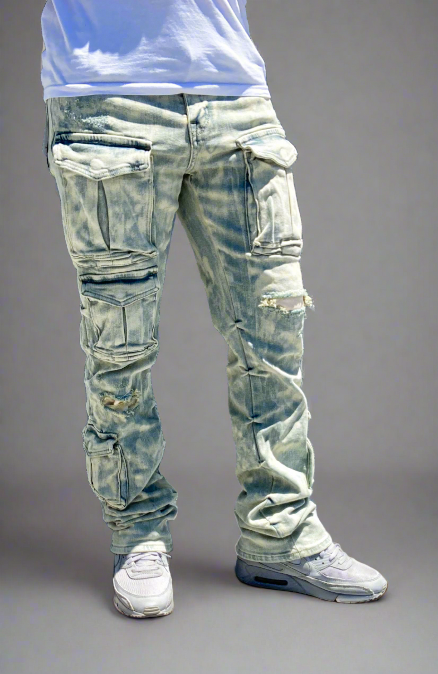 Seafoam Stacked Jeans