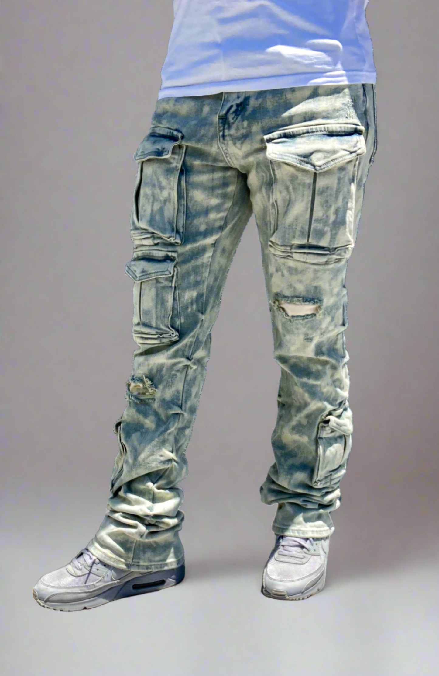 Seafoam Stacked Jeans