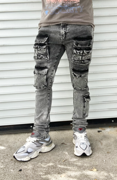 Stone Grey Tac Skinny Fit Jeans