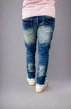 Lab Washed Blue Skinny Jeans