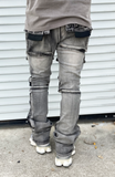 Concrete Grey Tac Flared Jeans