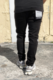 Jet Black Skinny Ripped Jeans