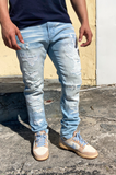 Stone Concrete Skinny Light Blue Wash Skinny Jeans