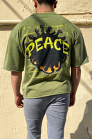 Peace In Chaos Oversized Crop Tee