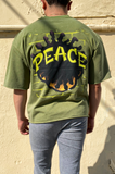 Peace In Chaos Oversized Crop Tee