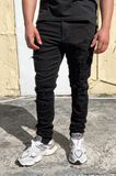 Jet Black Skinny Ripped Jeans