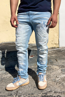 Stone Concrete Skinny Light Blue Wash Skinny Jeans