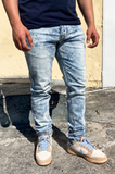 Bleach Vin Blue Skinny Fit Jeans