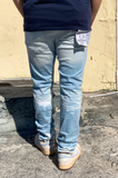 Stone Concrete Skinny Light Blue Wash Skinny Jeans