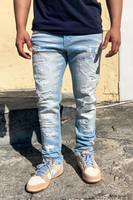 Stone Concrete Skinny Light Blue Wash Skinny Jeans